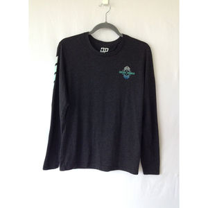 Men's Diesel Powerwear Long Sleeve Plumb Gray T- Shirt Size S